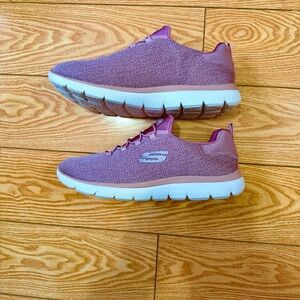 Skechers Women's Mauve Knit Sneakers
